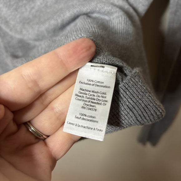 Vineyard Vines Gray Boys Quarter Zip Sweater Size 16 Large Preppy Frat - Picture 7 of 7